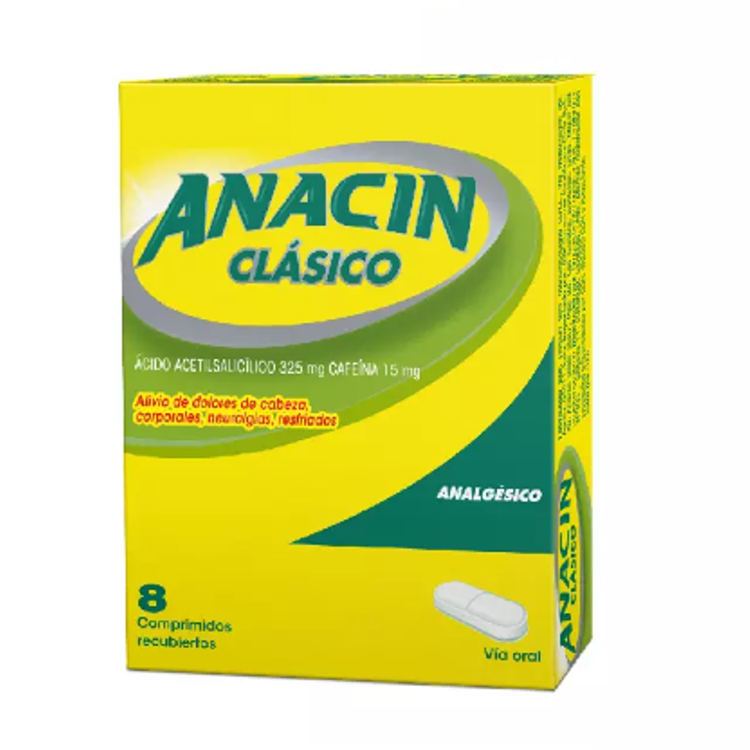 Anacín Clásico 8 Comprimidos recubiertos. 1
