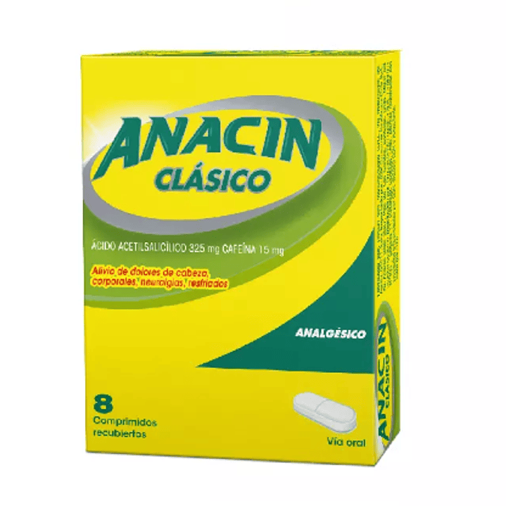 Anacín Clásico 8 Comprimidos recubiertos. 1