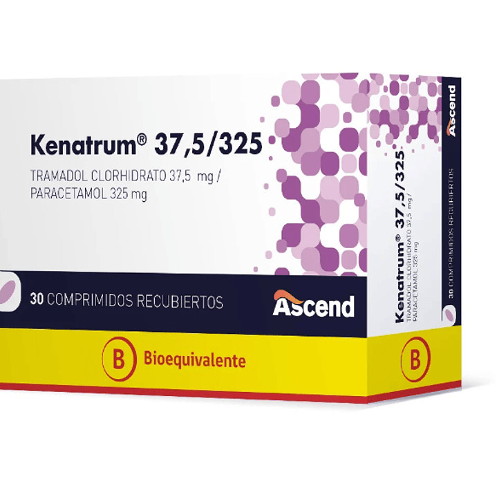 Kenatrum (B) Tramadol 37,5 mg Paracetamol 325 mg 30 Comprimidos recubiertos. 1