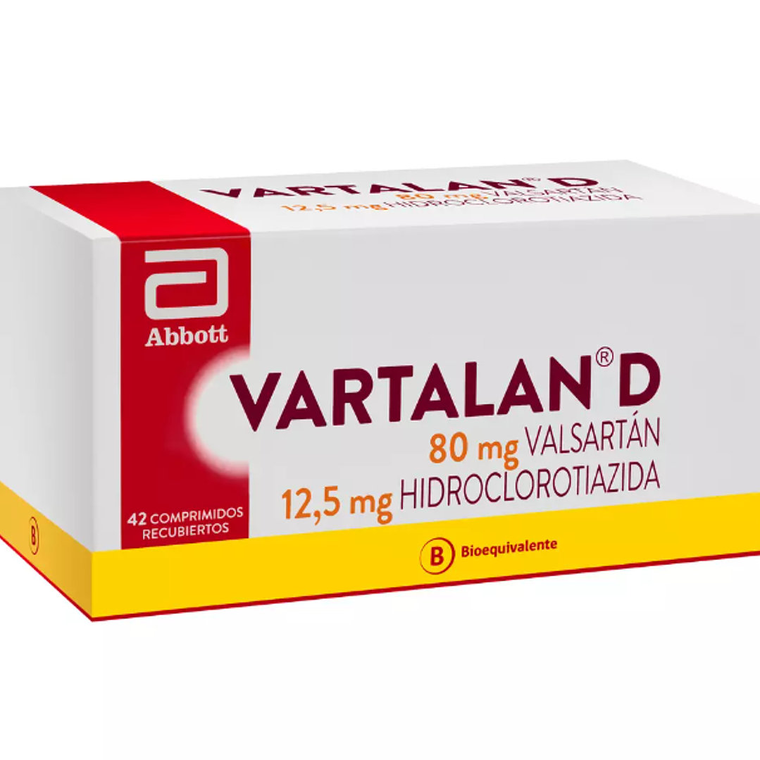 Vartalan D (B) Valsartán 80 mg Hidroclotiazida 12,5 mg 42 Comprimidos recubiertos 1