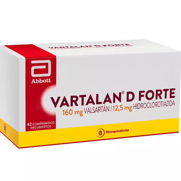 Vartalán D Forte (B) Valsartán 160 mg, Hidroclotiazida 12,5 mg 42 Comprimidos recubiertos. 1