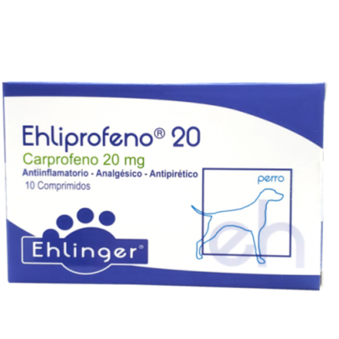 Ehliprofeno 20 mg 10 Comprimidos. Uso veterinario 1