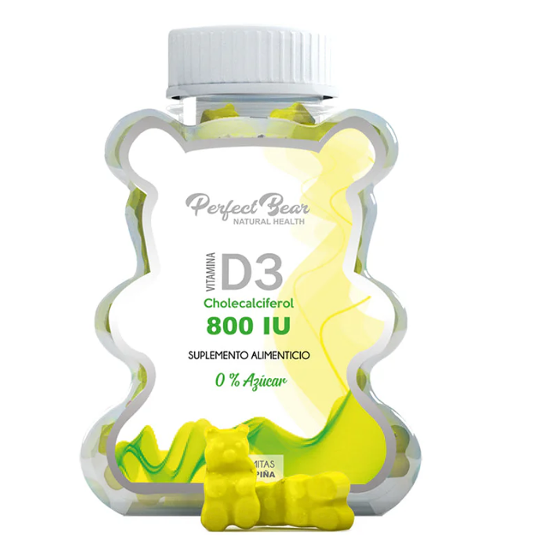 Vitamina D3 Cholecalciferol 800 UI 60 Gomitas. Perfect Bear 1