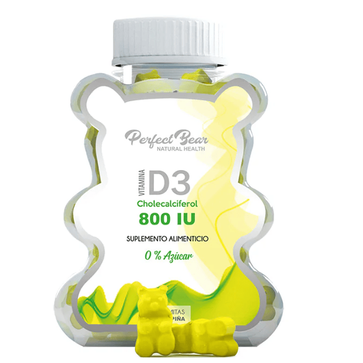 Vitamina D3 Cholecalciferol 800 UI 60 Gomitas. Perfect Bear 1