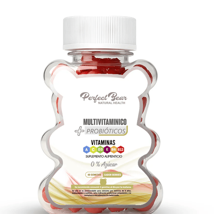 Multivitaminico + Probioticos 60 Gomitas. Perfect Bear 1