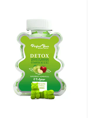 Detox Vinagre de manzana 60 Gomitas. Perfect Bear
