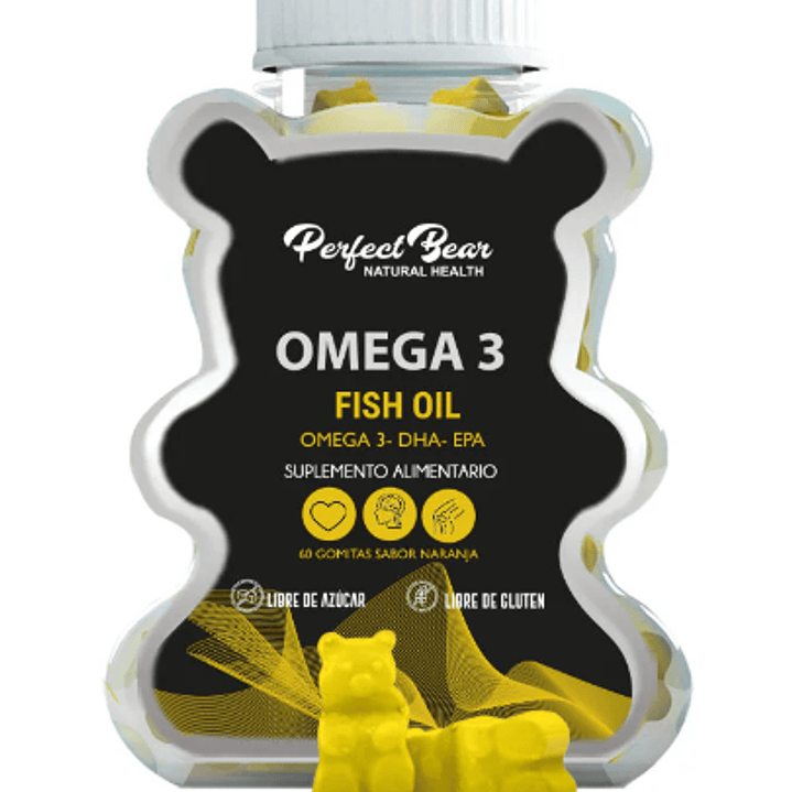 Omega 3 Fish Oil 60 Gomitas. Perfect Bear 1