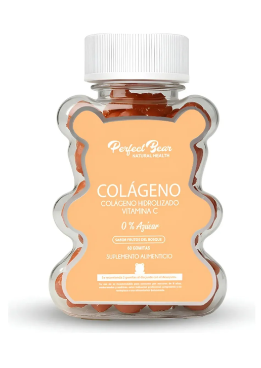 Colágeno hidrolizado Vitamina C 60 Gomitas. Perfect Bear