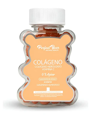 Colágeno hidrolizado Vitamina C 60 Gomitas. Perfect Bear
