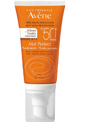 Protector solar Mat perfect fluído Color SPF 50+ 50 ml. Avene