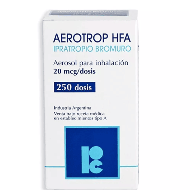 Aerotrop Ipratropio Bromuro 20 mcg Inhalador 250 Dosis. 1