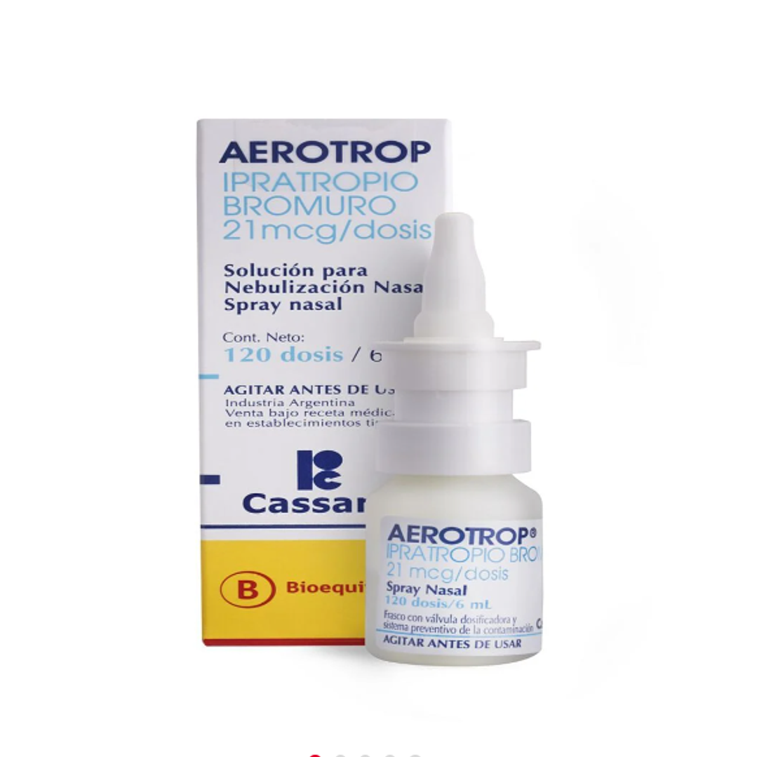 Aerotrop (B) Ipratropio Bromuro 21 mcg Spray nasal 21 Dosis. 1