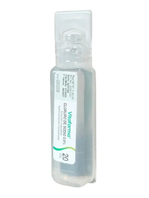 Cloruro de sodio 0,9 % Solución inyectable 20 ml 40 unidades. Vitafarma (se vende por caja)