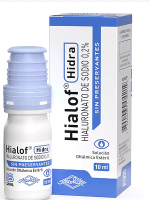 Hialof Hialuronato sódico 0,2 % Solución oftálmica 10 ml.
