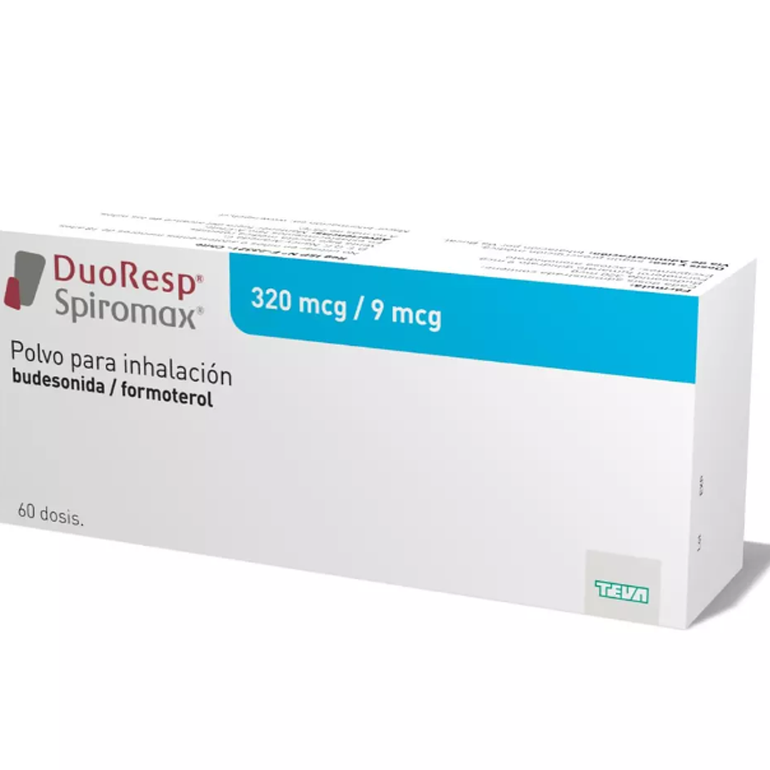 DuoResp Spiromax Budesonida 320 mcg Formoterol 9 mcg Polvo para inhalación 60 Dosis. 1
