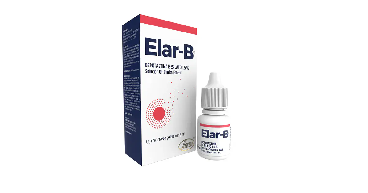 Elar-B Bepotastina Besilato Solución oftálmica 5 ml.