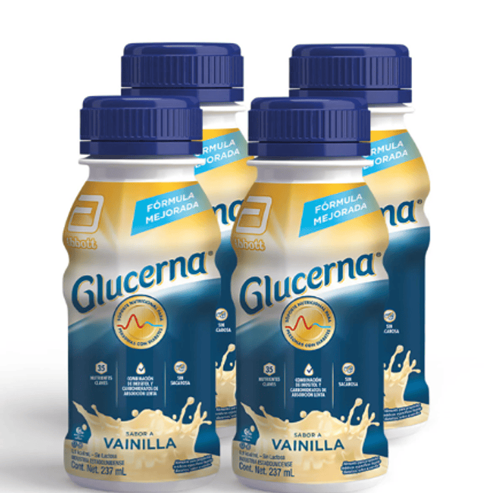Glucerna Shake vainilla 237 ml pack 4 unidades. 1
