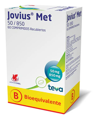 Jovius Met (B) 50/850 mg 60 Comprimidos recubiertos.