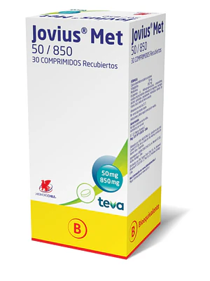 Jovius Met (B) 50/850 mg 30 Comprimidos recubiertos.