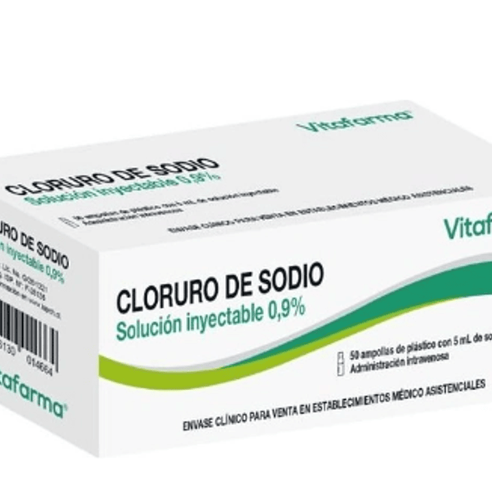 Cloruro de sodio 0,9 % Solución inyectable 50 Ampollas 5 ml. Vitafarma 1
