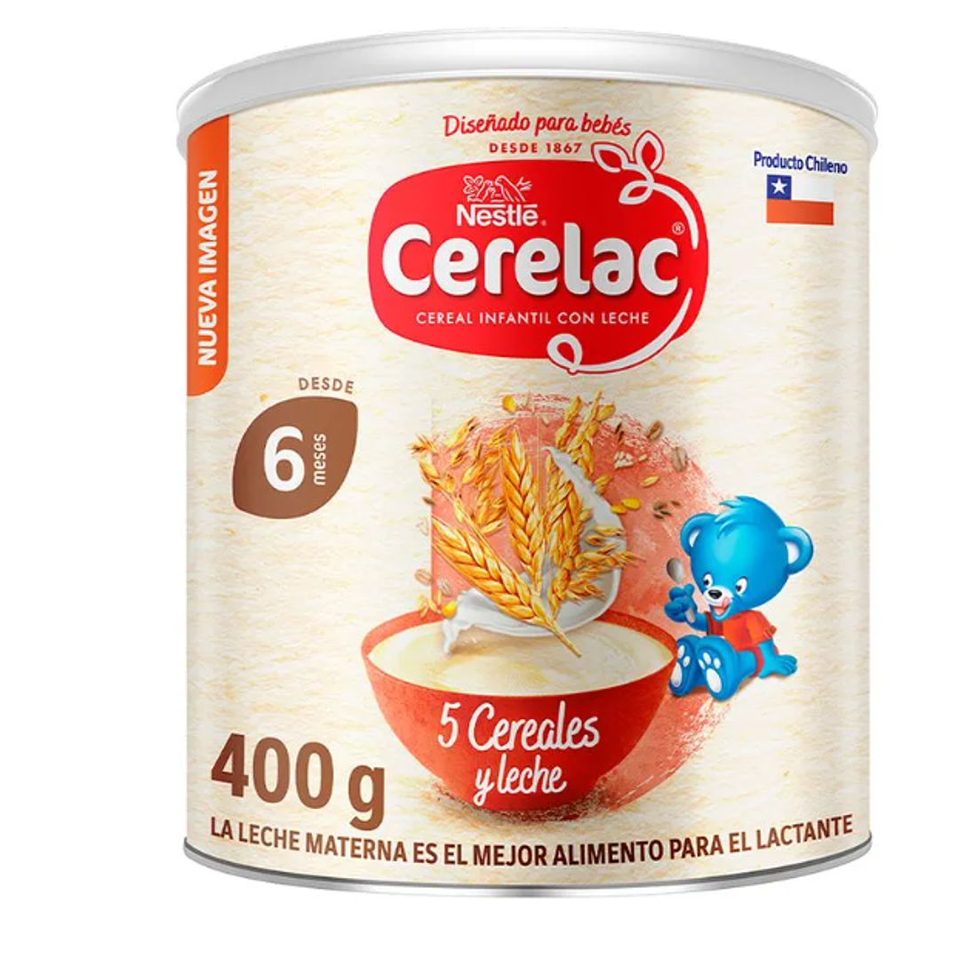 Cerelac 5 Cereales y leche Polvo 400 g. 1