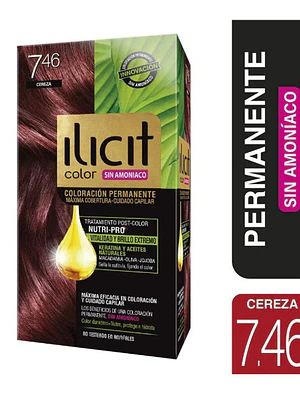Tintura para el cabello Sin amoníaco 7.46 Cereza.Ilicit
