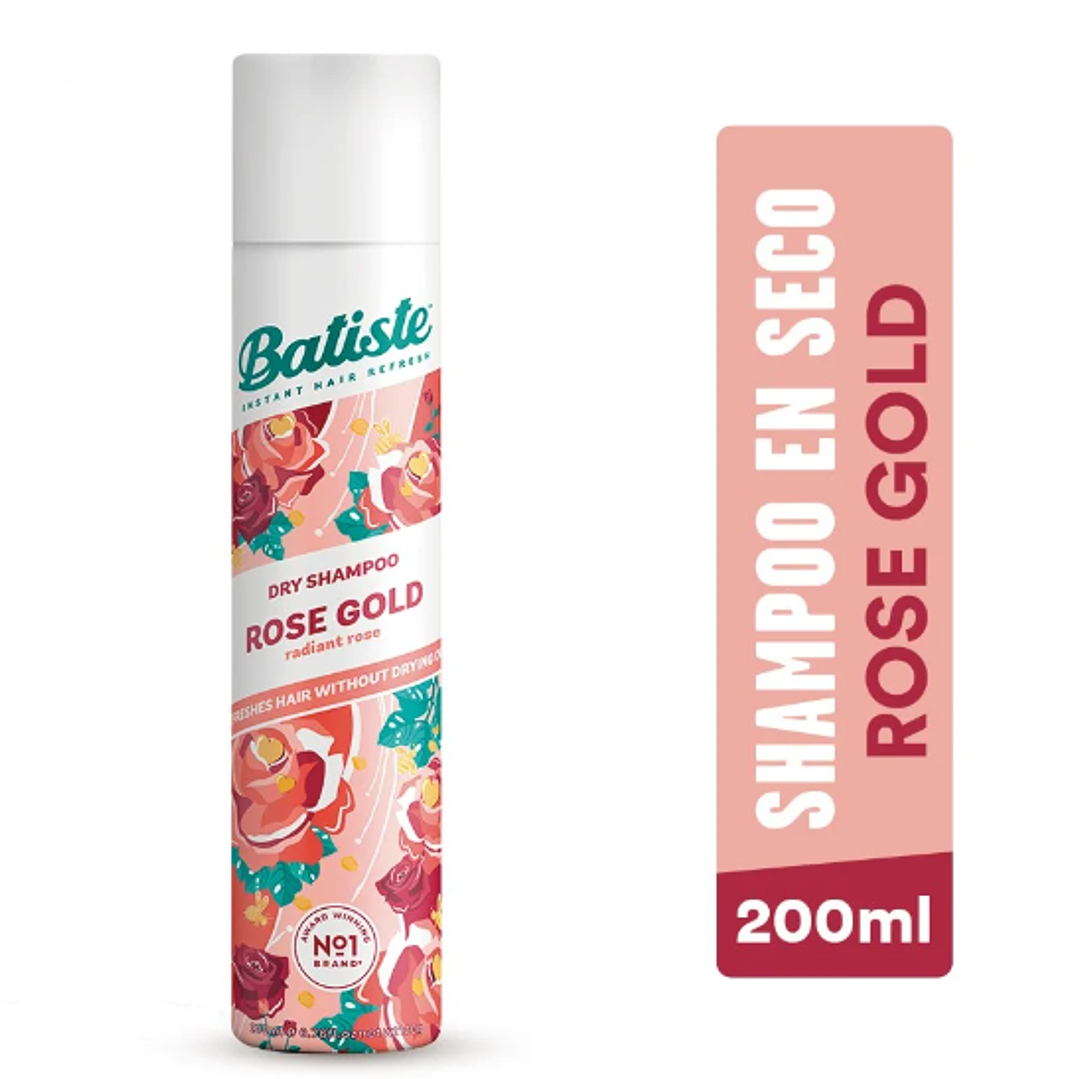 Batiste Dry shampoo Rose gold 200 ml. 1