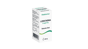 Loratadina 5 mg / 5 ml Solución oral 60 ml. Vitafarma