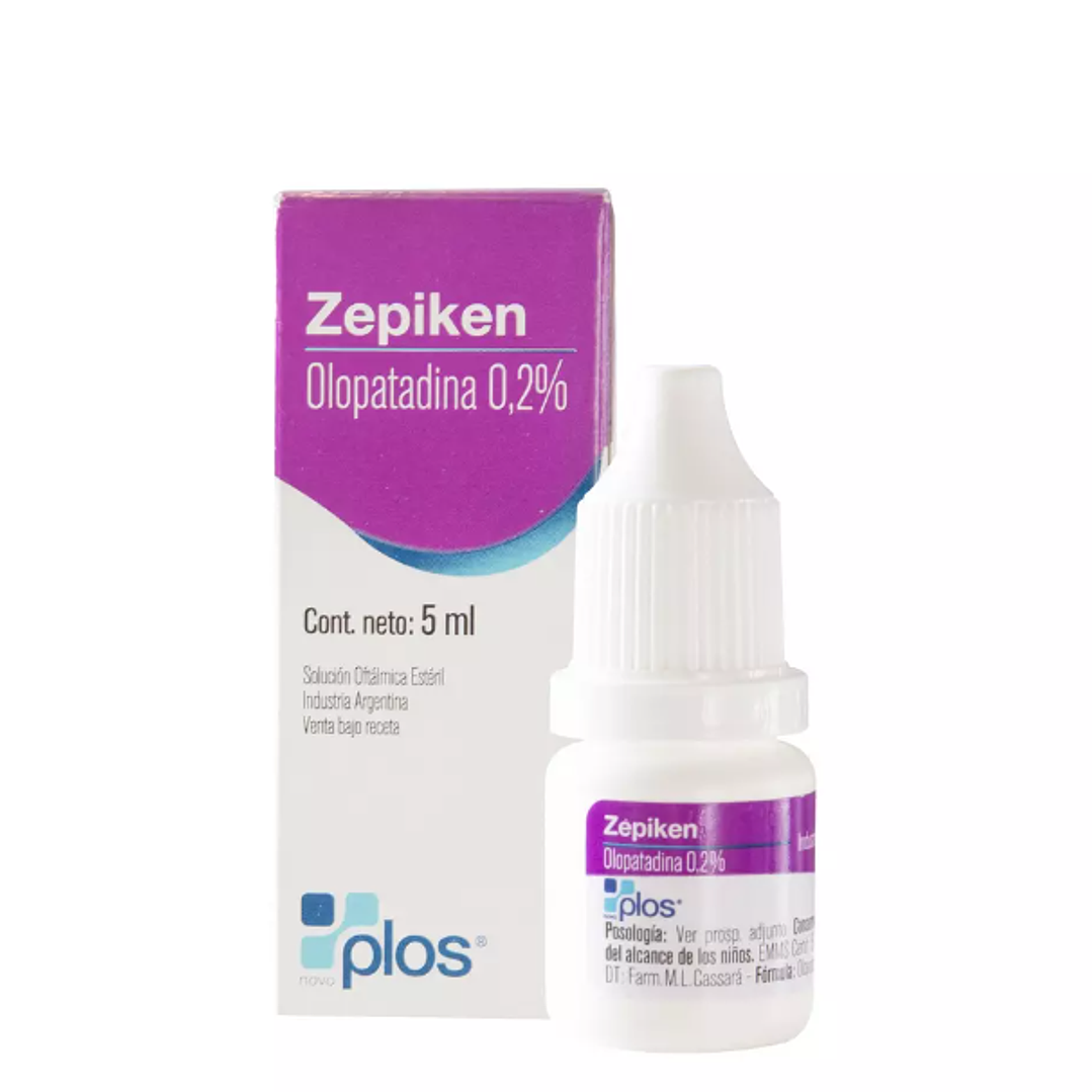 Zepiken (B) Olopatadina 0,2 % Solución oftálmica 5 ml. 1