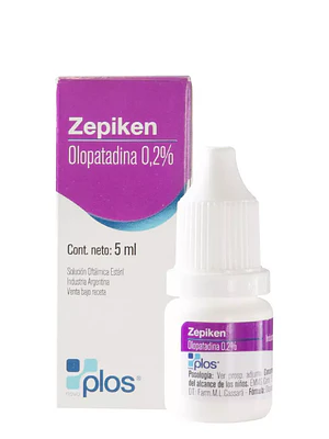 Zepiken Olopatadina 0,2% Solución oftálmica 5 ml.