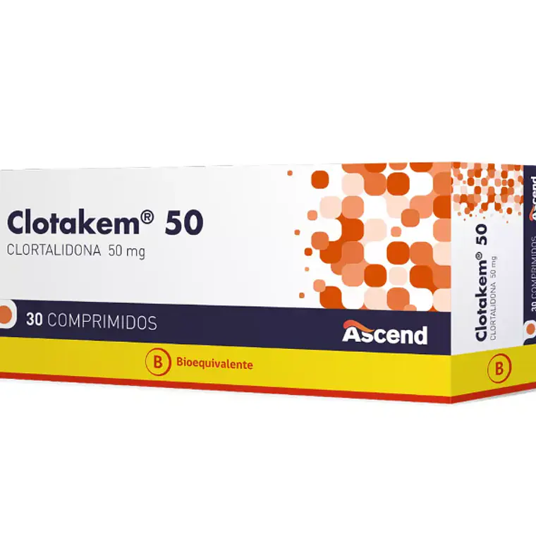 Clotakem (B) Clortalidona 50 mg 30 Comprimidos. 1