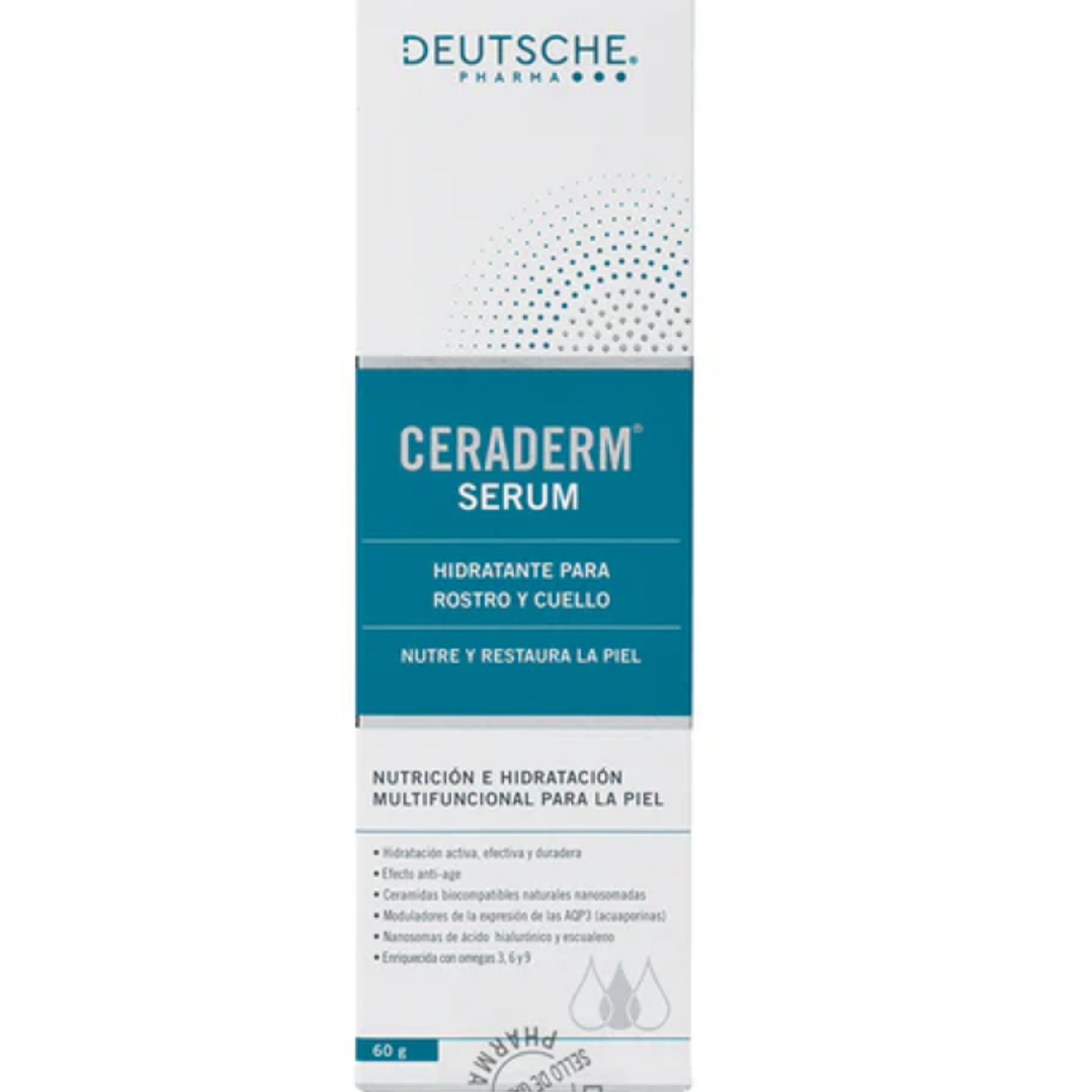 Ceraderm Serum Hidratante para rostro y cuello 60 g. Deutsche 1