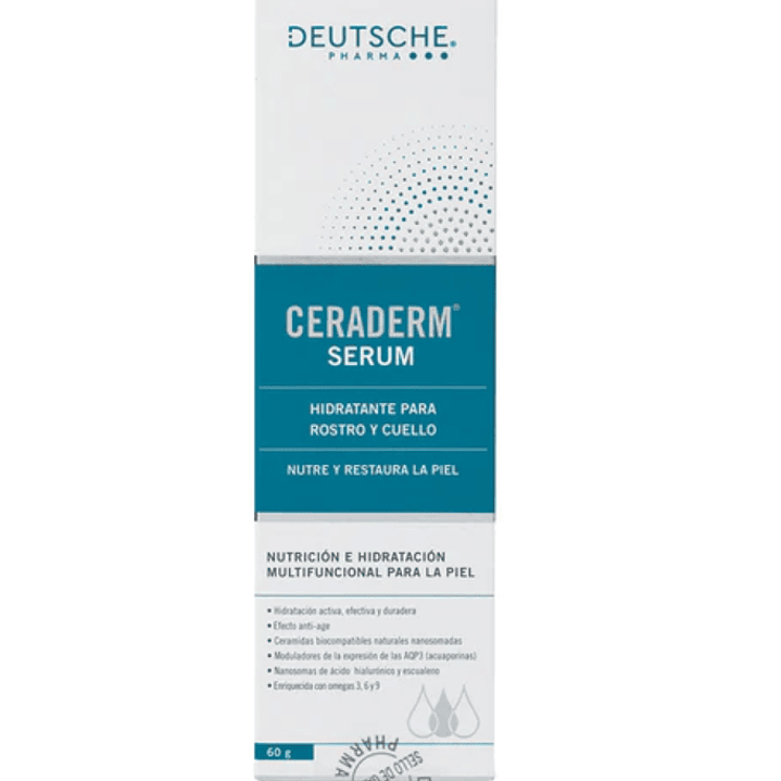 Ceraderm Serum Hidratante para rostro y cuello 60 g. Deutsche 1