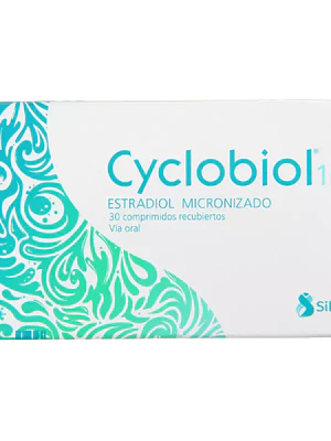 Cyclobiol Estradiol micronizado 1 mg 30 Comprimidos recubiertos.