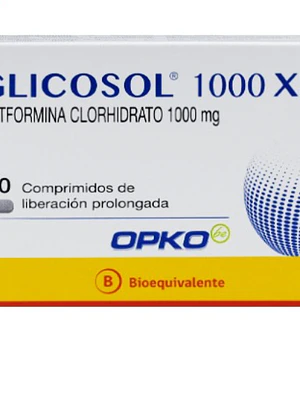Glicosol XR (B) Metformina 1000 mg 30 Comprimidos.