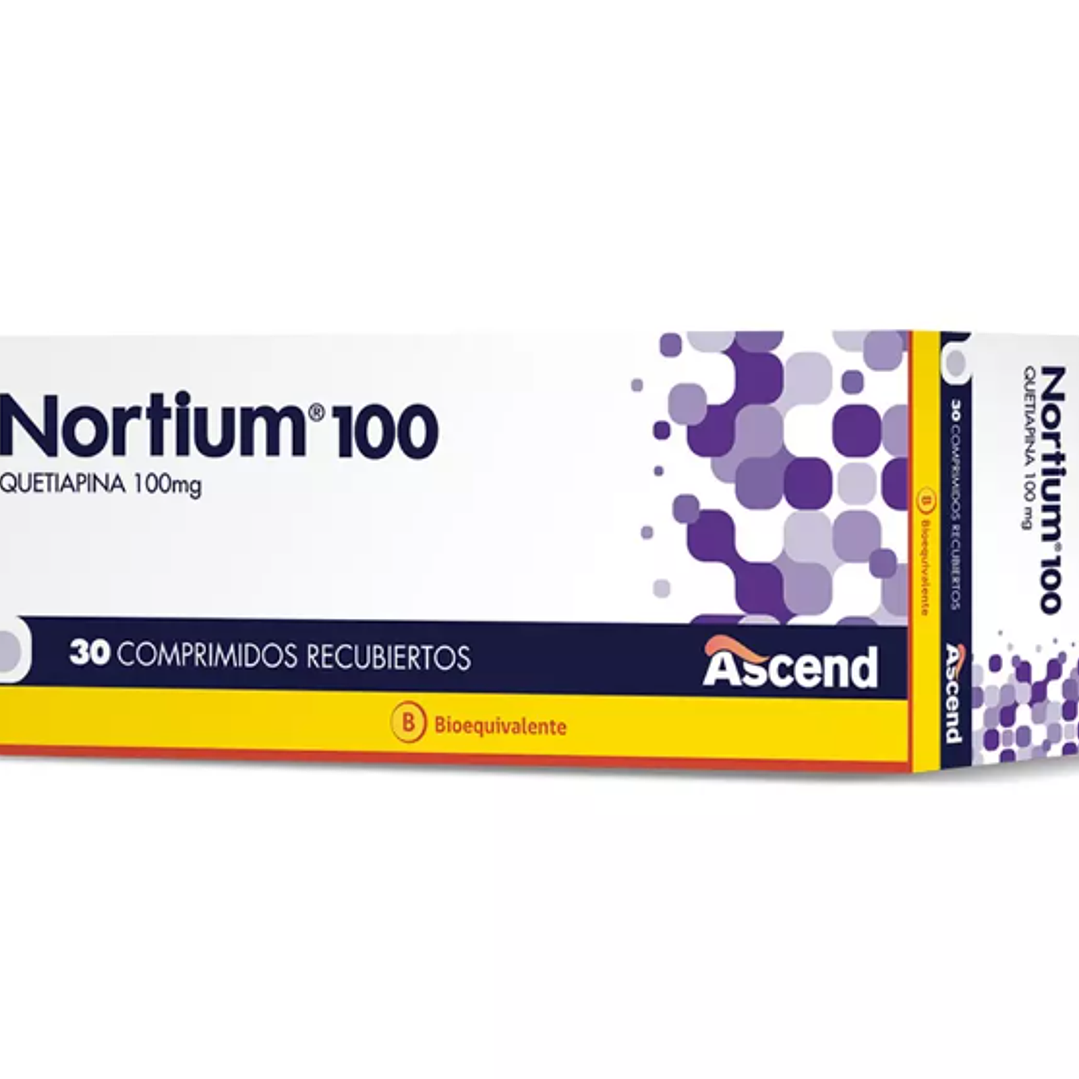 Nortium (B) Quetiapina 100 mg 30 Comprimidos recubiertos. 1