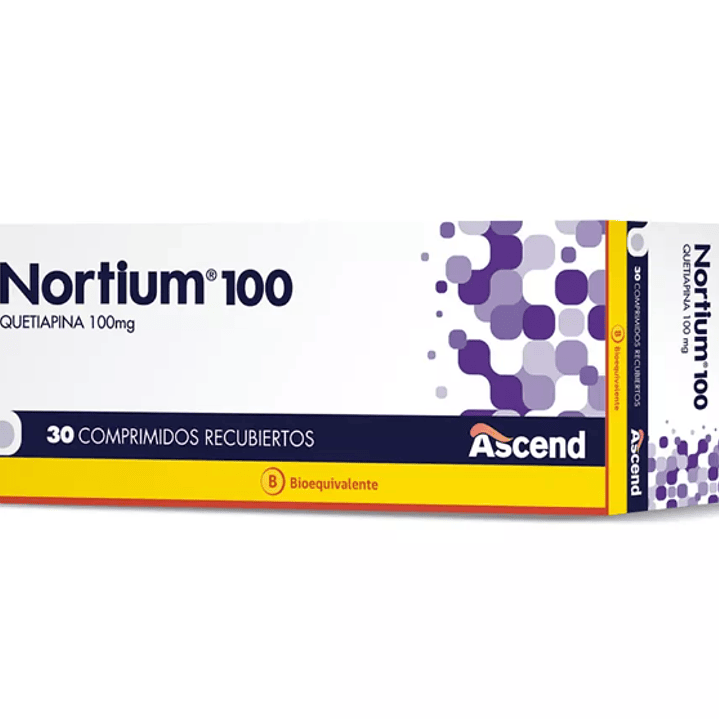 Nortium (B) Quetiapina 100 mg 30 Comprimidos recubiertos. 1