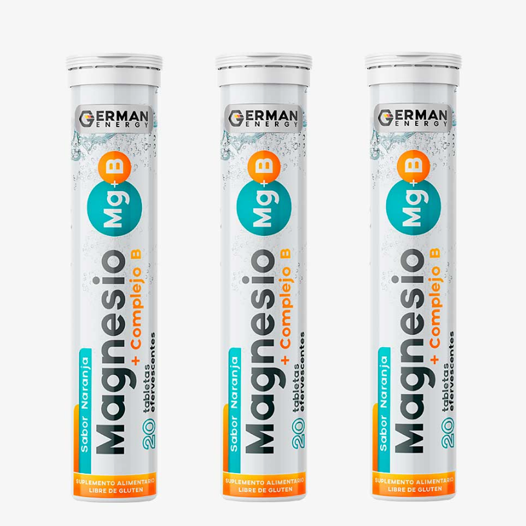Magnesio + Complejo B 20 Tabletas efervescentes. German Energy 1