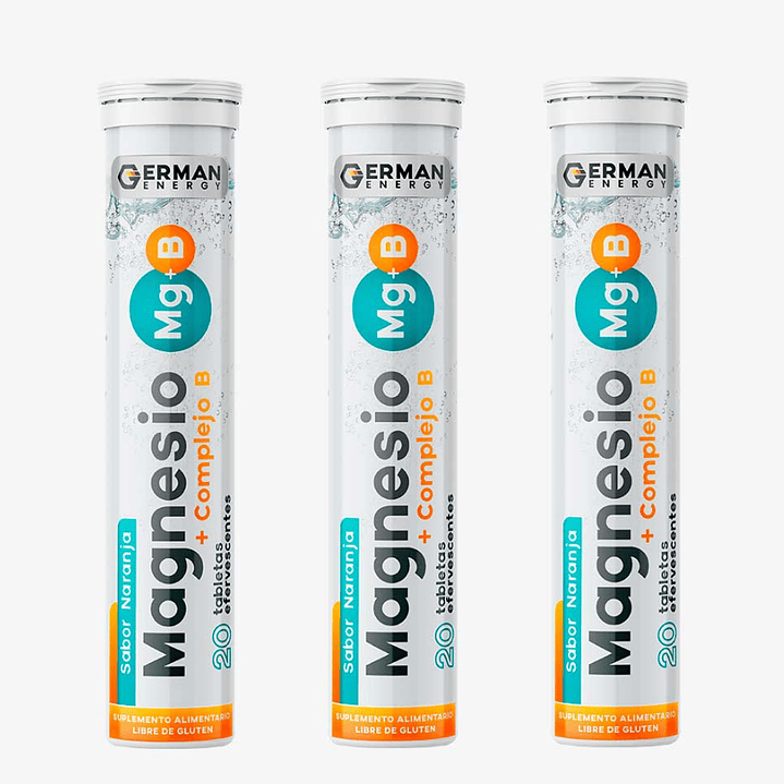 Magnesio + Complejo B 20 Tabletas efervescentes. German Energy 1