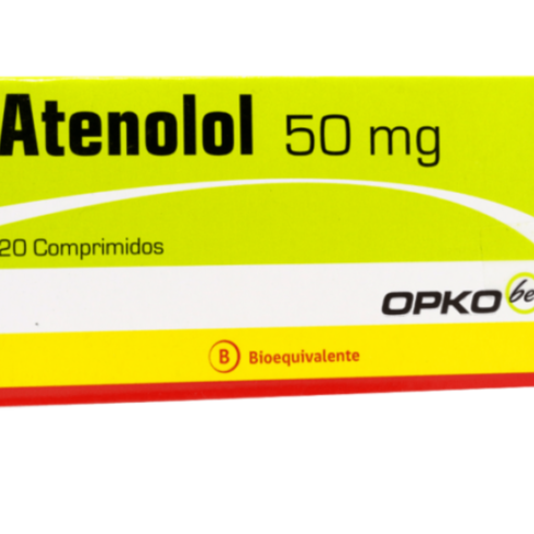 Atenolol (B) 50 mg 20 Comprimidos. Opko 1