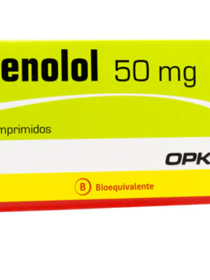 Atenolol (B) 50 mg 20 Comprimidos. Opko