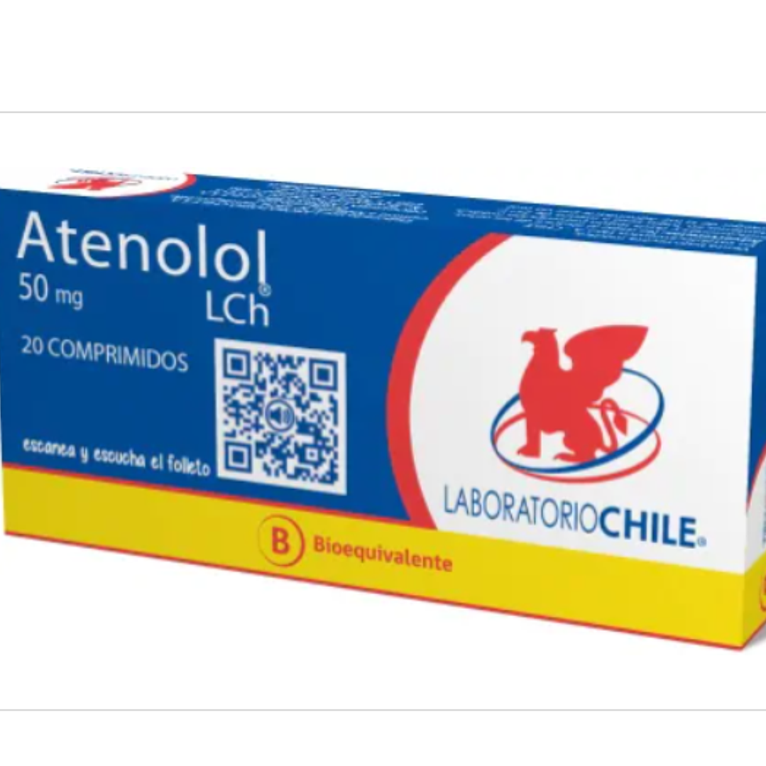 Atenolol comprimidos 50 mg por 20 Chile (Be) 1