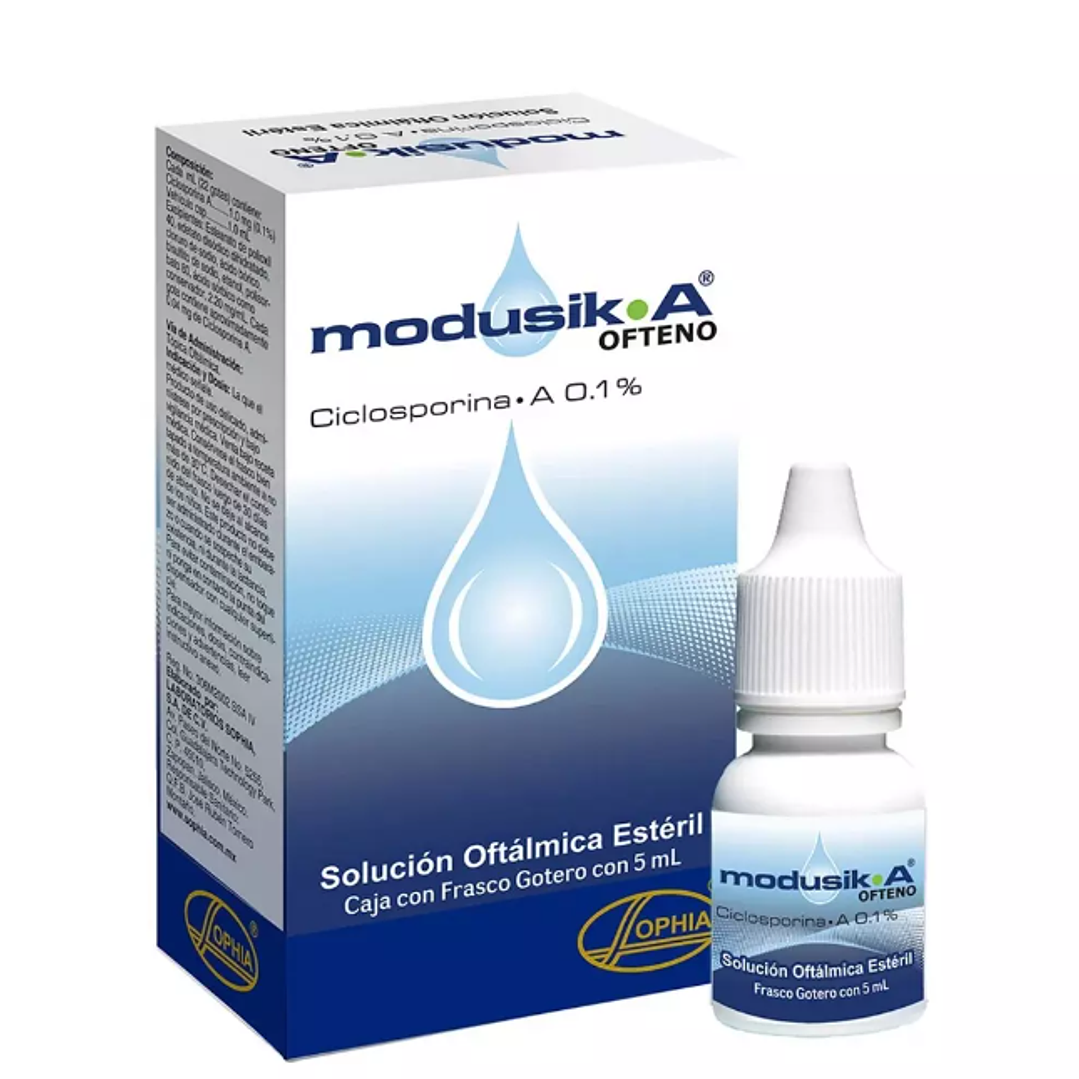 Modusik-A (B) Ciclosporina-A 0,1% Solución oftálmica  5ml. 1