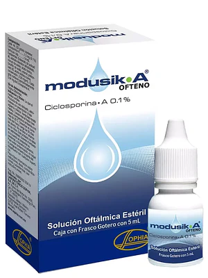 Modusik A Ciclosporina-A 0,1 % Solución oftálmica 5 ml.