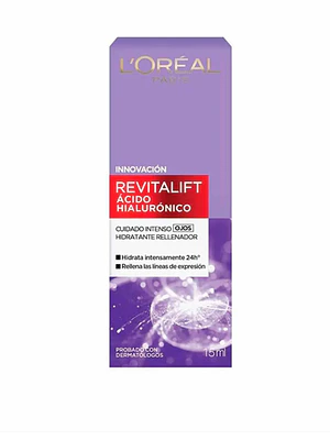 Revitalif Ácido hialurónico Cuidado intenso ojos hidratante rellenador  15 ml. L'oréal