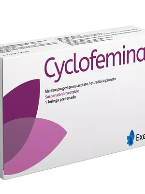 Cyclofemina Suspensión inyectable 1 Jeringa prellenada.