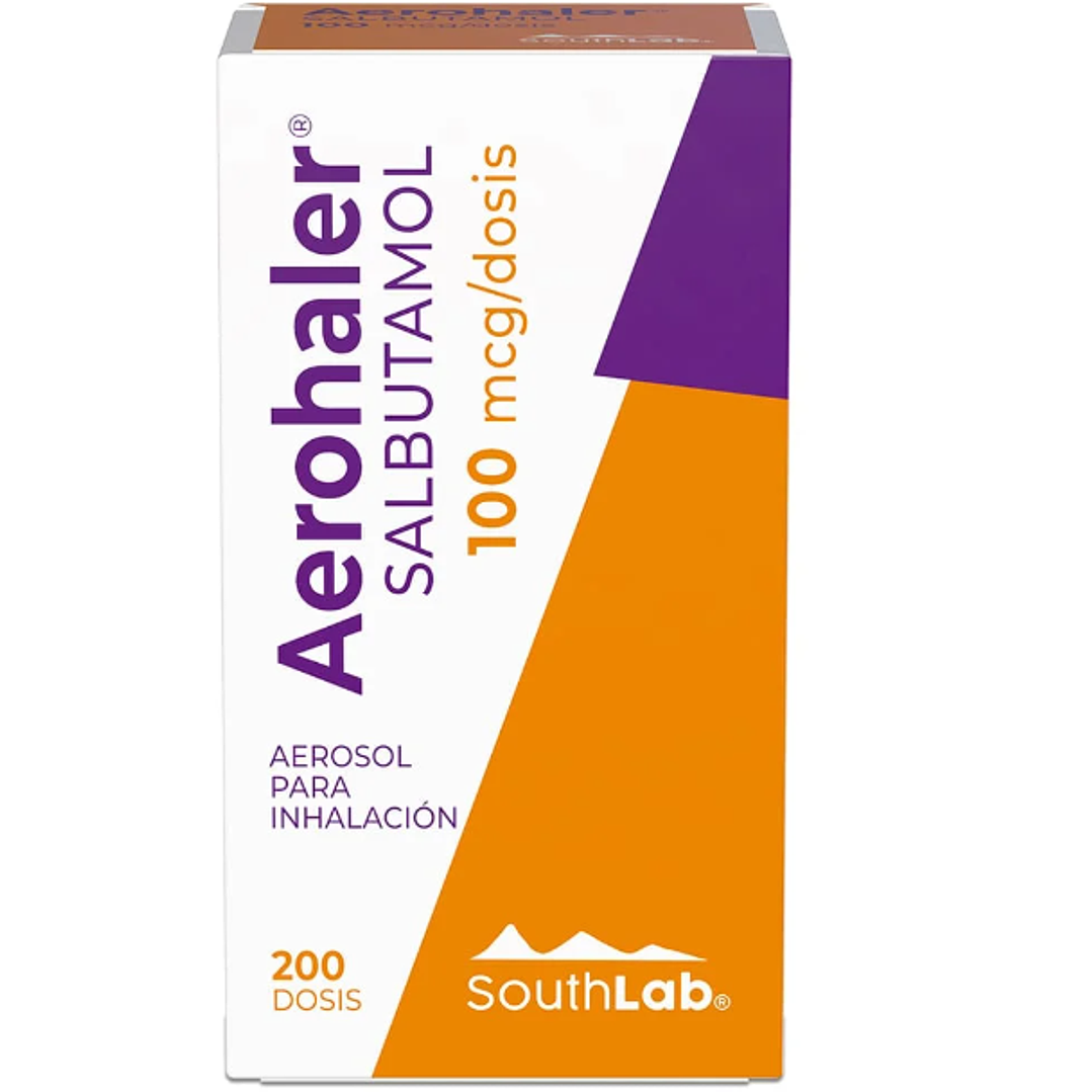 Aerohaler Salbutamol 100 mcg Inhalador 200 Dosis. 1