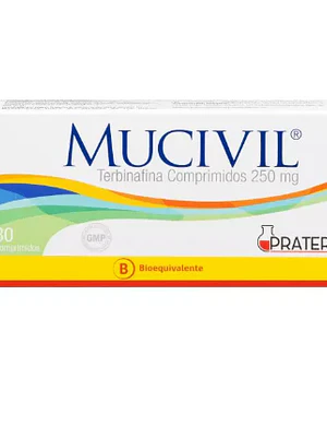 Mucivil (B) Terbinafina 250 mg 30 Comprimidos.