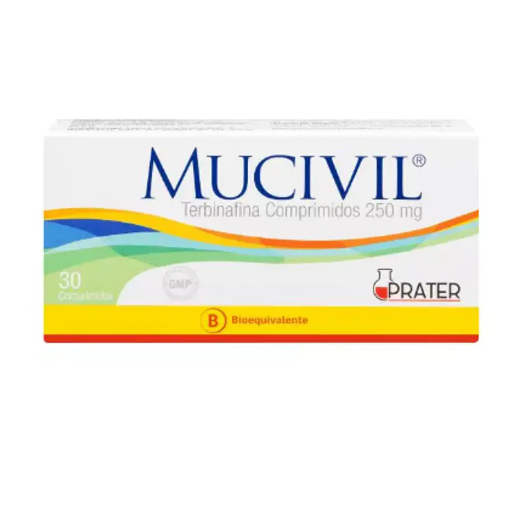 Mucivil (B) Terbinafina 250 mg 30 Comprimidos. 1