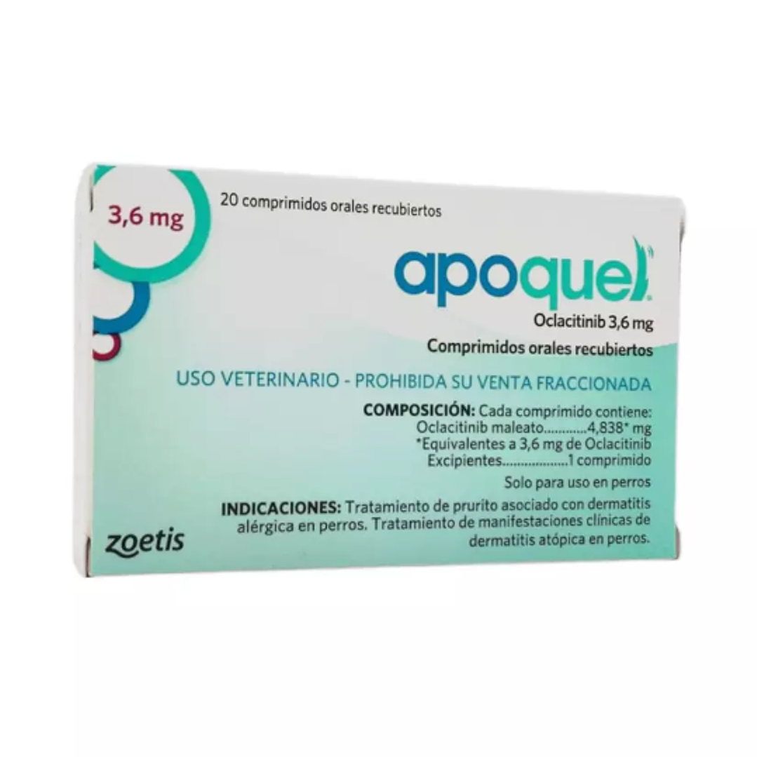 Apoquel Oclacitinib 3,6 mg 20 Comprimidos. Uso veterinario 1